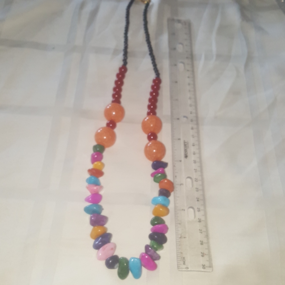 one of a kind with Alabaster stones 💚💛❤💜 - Picture 3 of 7